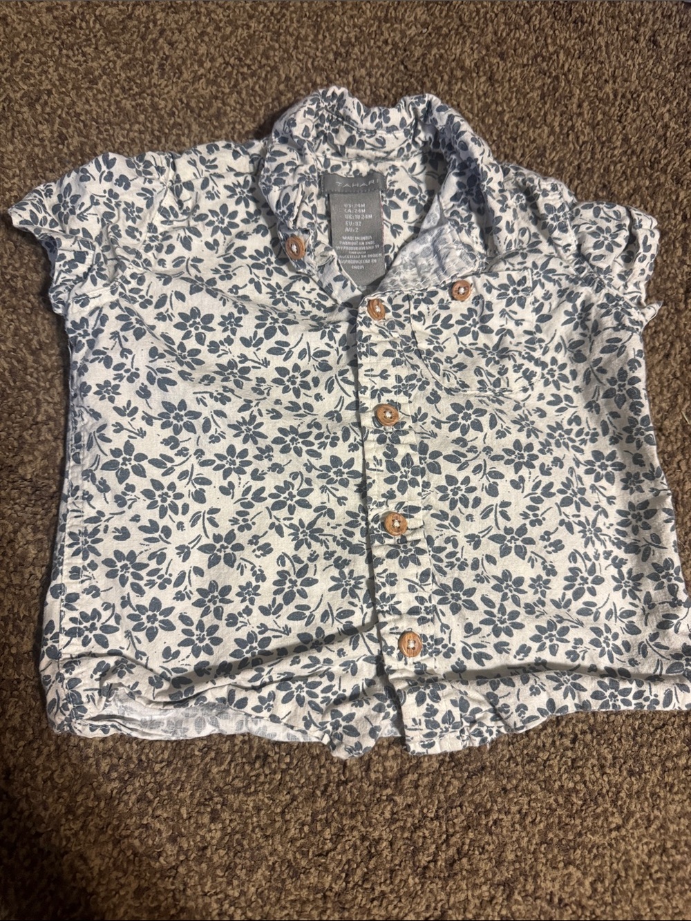 Tahari baby button down top 24 months